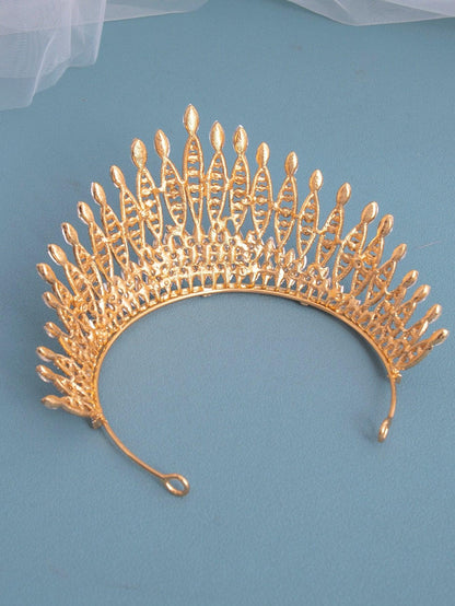 Rhinestone Decor Crown Design Bridal Headband - Lasercutwraps Shop