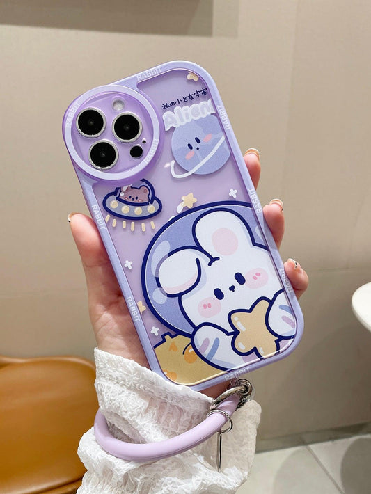 Cartoon Rabbit Print Phone Case - Lasercutwraps Shop