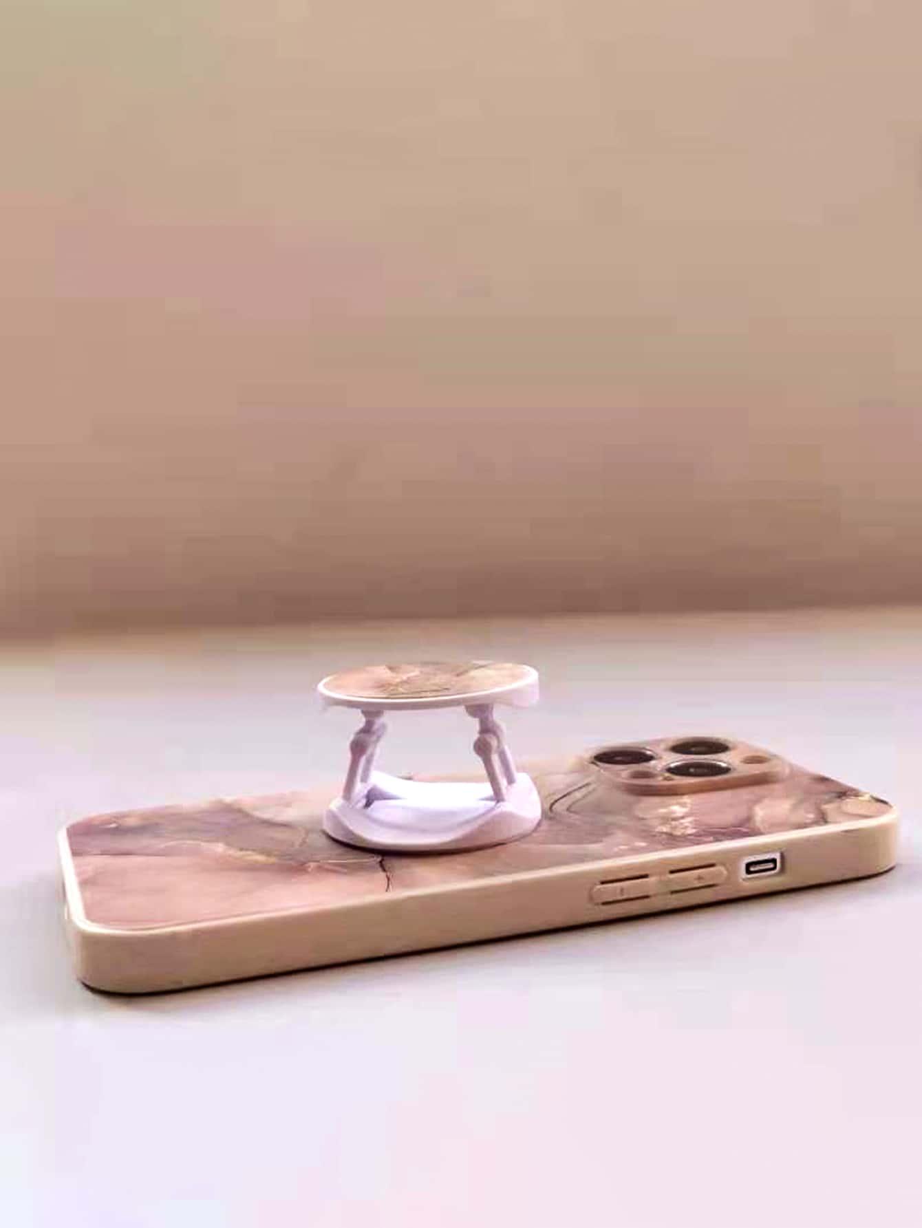 Marble Pattern Phone Case With Stand-Out Phone Grip - Lasercutwraps Shop
