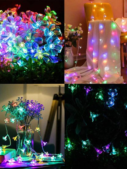 String Light With 20pcs Flower Shaped Bulb - Lasercutwraps Shop