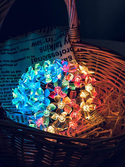 String Light With 20pcs Flower Shaped Bulb - Lasercutwraps Shop