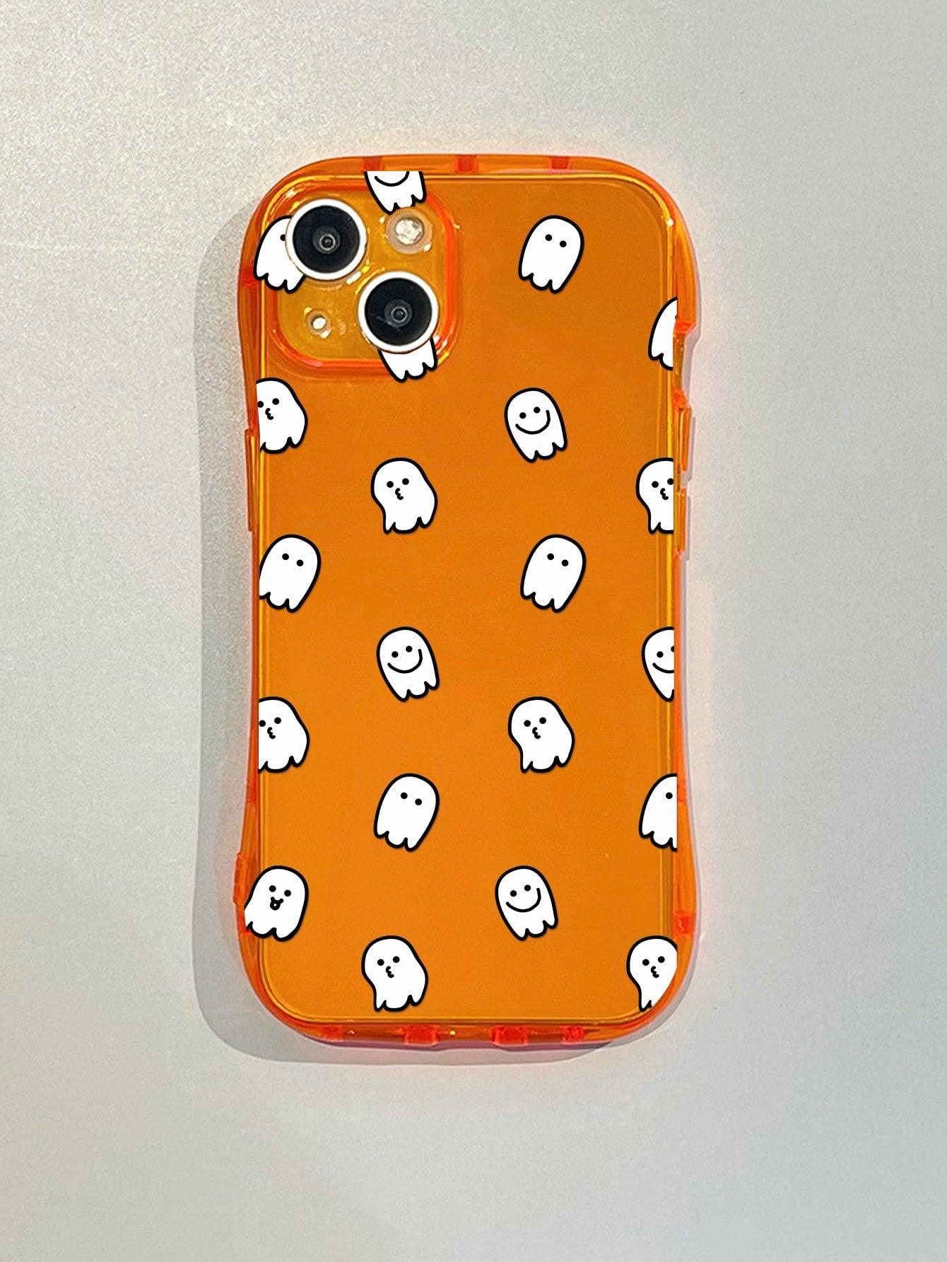 Cartoon Ghost Print Phone Case - Lasercutwraps Shop