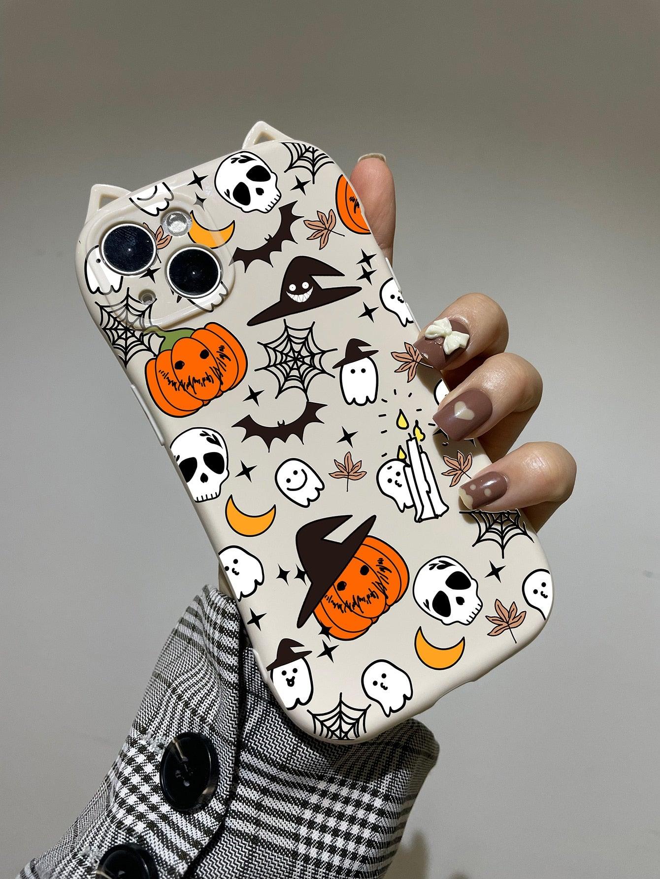 Halloween Cartoon Pumpkin Phone Case - Lasercutwraps Shop