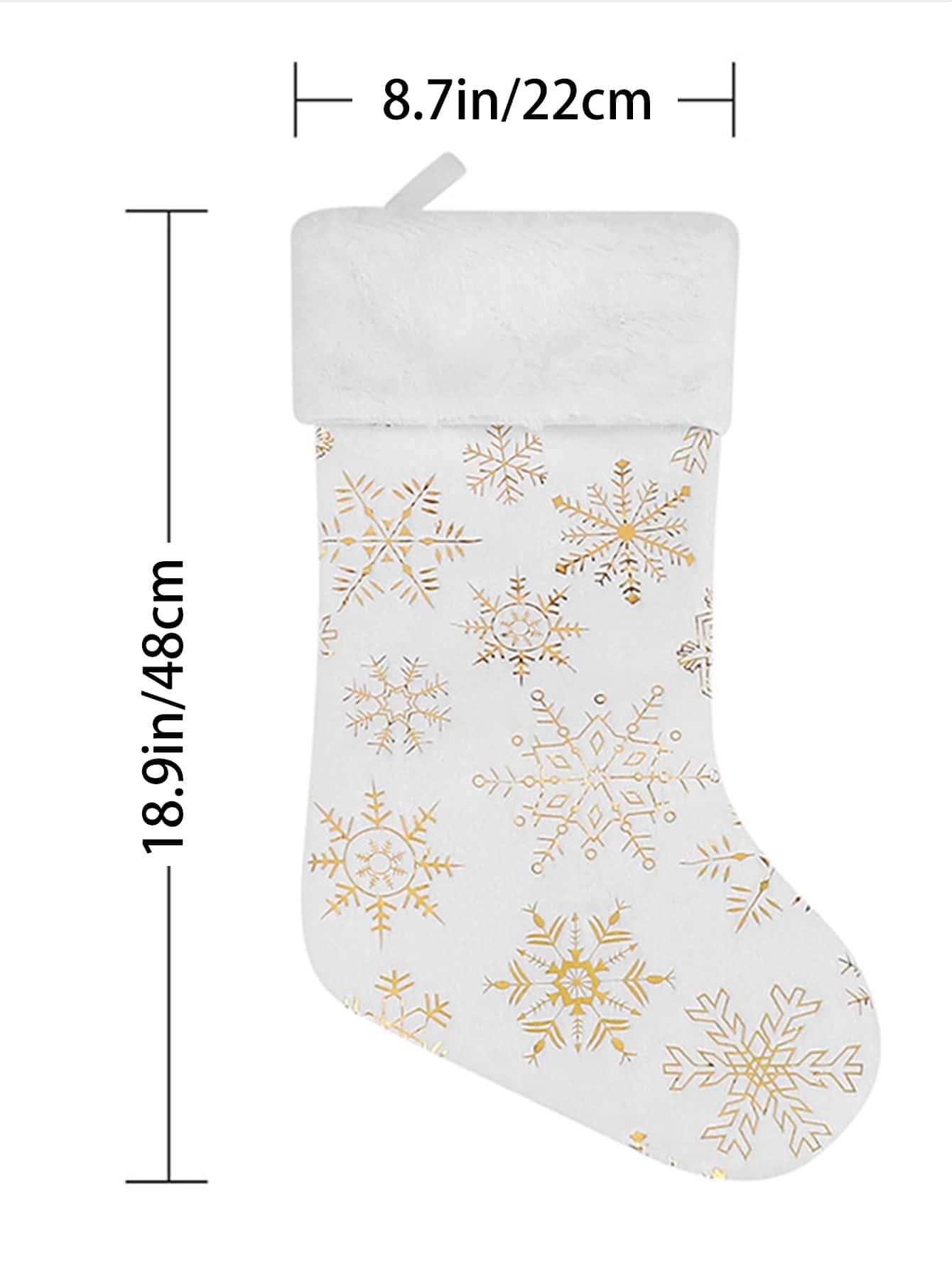 1pc Snowflake Pattern Christmas Stocking Decoration - Lasercutwraps Shop
