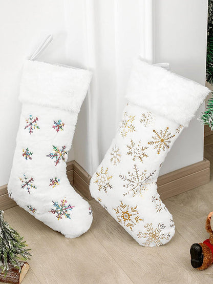 1pc Snowflake Pattern Christmas Stocking Decoration - Lasercutwraps Shop