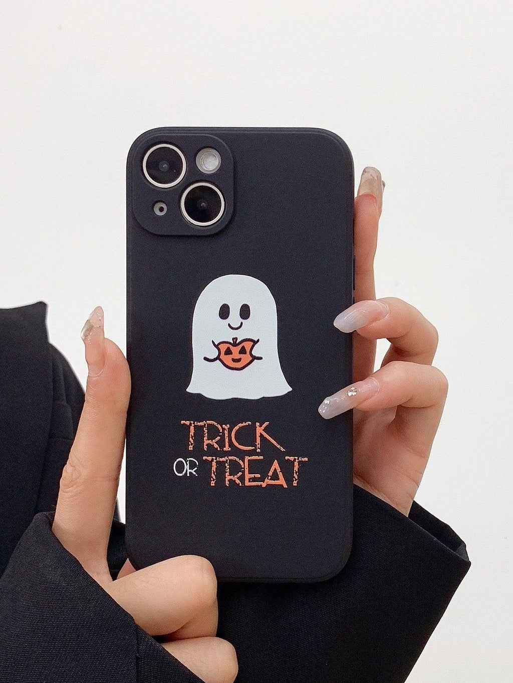 Halloween Cartoon Ghost Print Phone Case - Lasercutwraps Shop