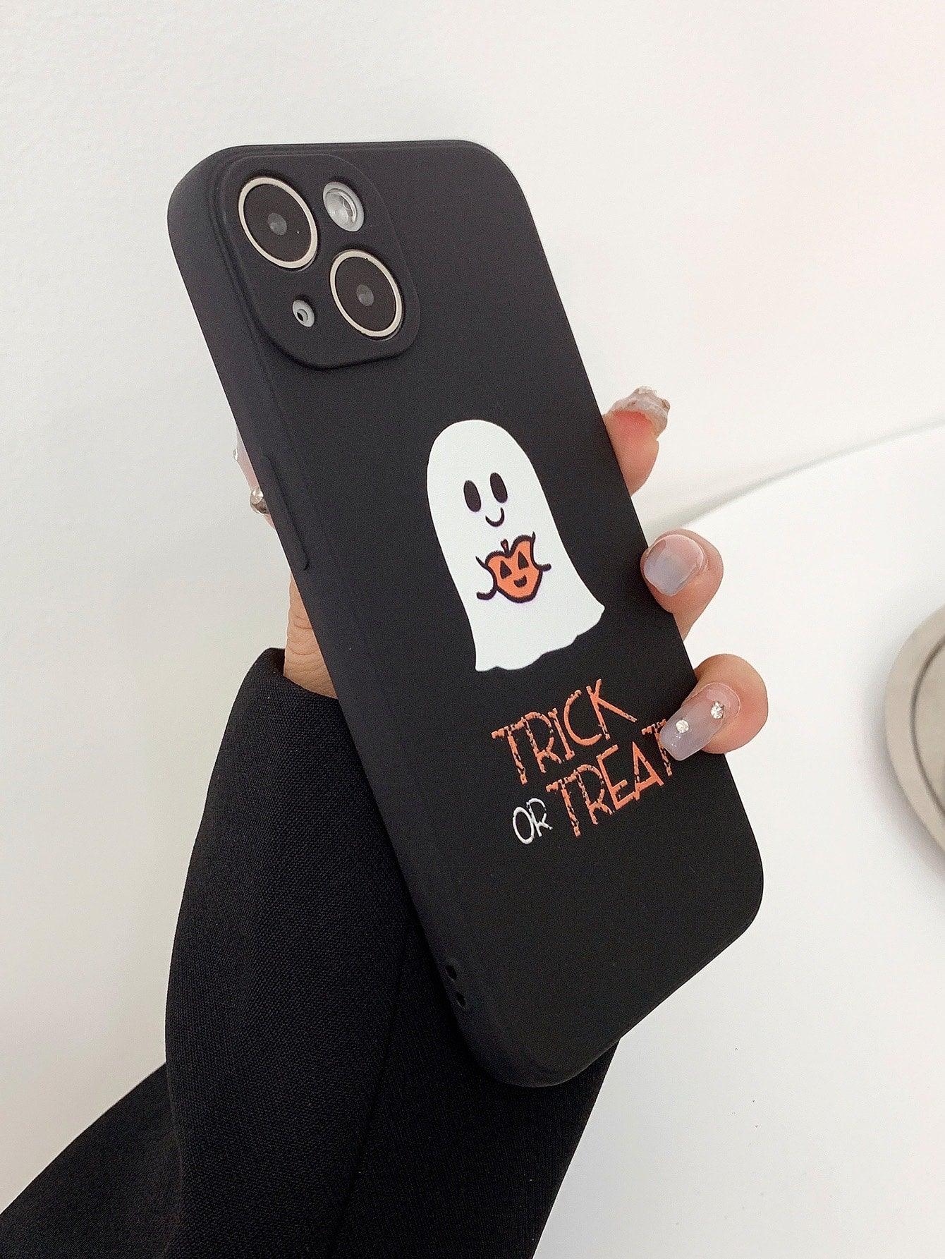 Halloween Cartoon Ghost Print Phone Case - Lasercutwraps Shop