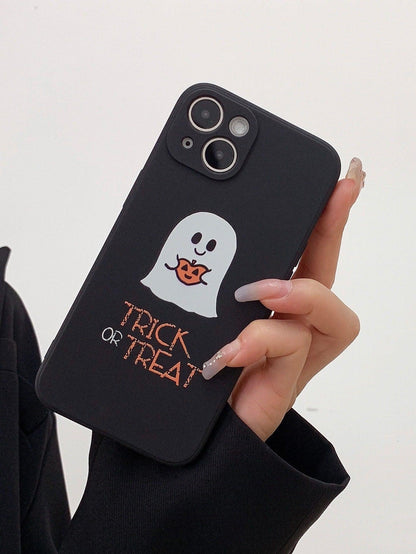 Halloween Cartoon Ghost Print Phone Case - Lasercutwraps Shop