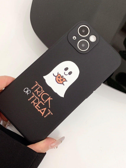 Halloween Cartoon Ghost Print Phone Case - Lasercutwraps Shop