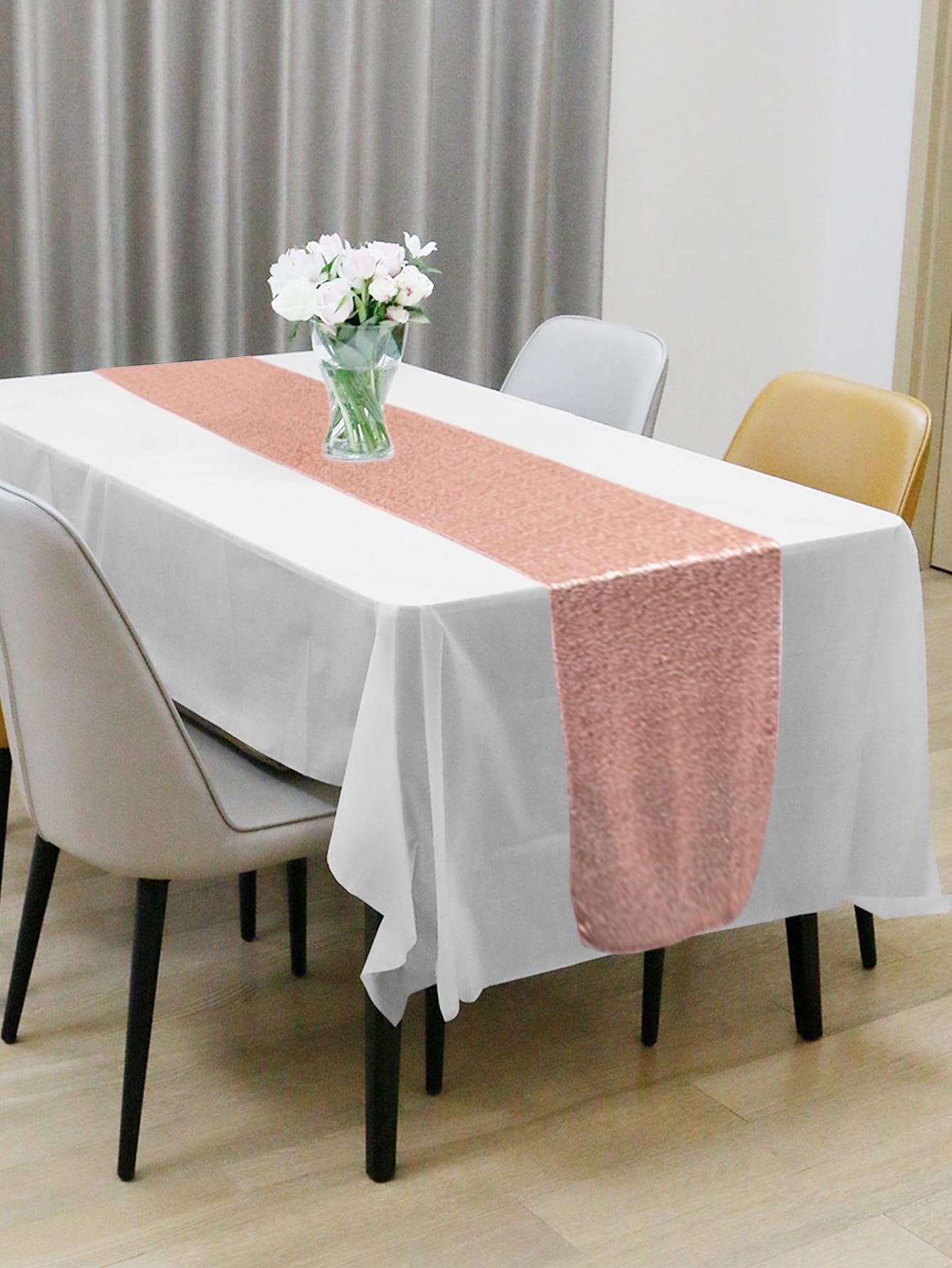 2pcs Sequin Decor Disposable Table Cover & Runner Set - Lasercutwraps Shop