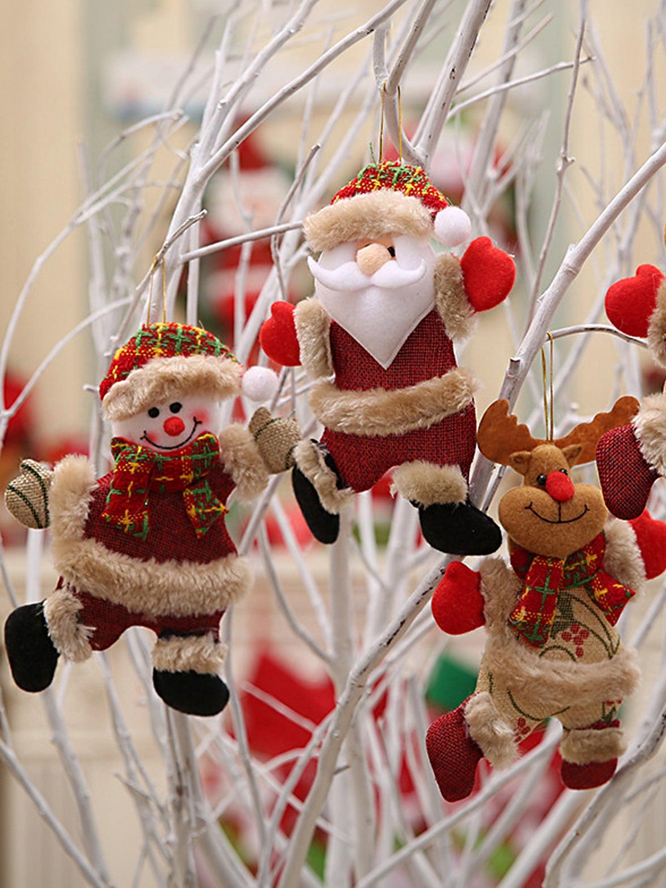 4pcs Christmas Snowman & Elk Design Random Hanging Decoration - Lasercutwraps Shop