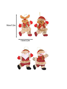 4pcs Christmas Snowman & Elk Design Random Hanging Decoration - Lasercutwraps Shop
