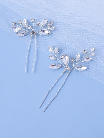 4pcs Rhinestone Decor Bridal Headwear Set - Lasercutwraps Shop