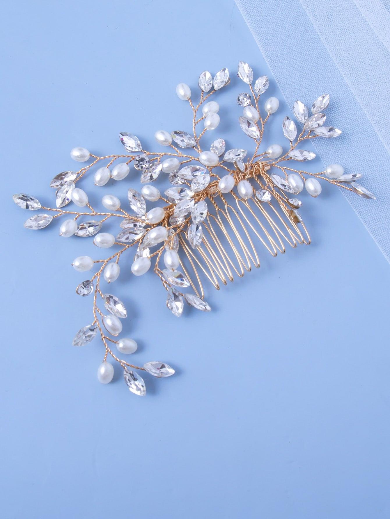 3pcs Faux Pearl Decor Bridal Headwear - Lasercutwraps Shop