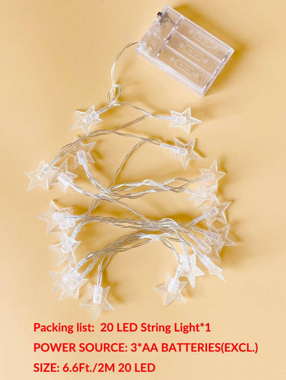 20pcs Star Shaped String Light - Lasercutwraps Shop