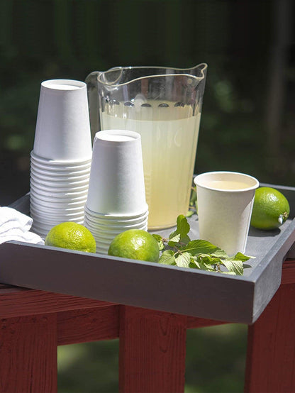 100pcs/set Paper Disposable Cup, Minimalist White To Go Cup For Cafe, Bistro, And Business - Lasercutwraps Shop