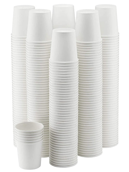 100pcs/set Paper Disposable Cup, Minimalist White To Go Cup For Cafe, Bistro, And Business - Lasercutwraps Shop