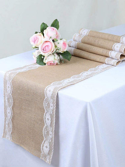 30*500cm Natural Jute Table Runner, Rustic Style Wedding Birthday Party Decor, Natural Jute Color - Lasercutwraps Shop