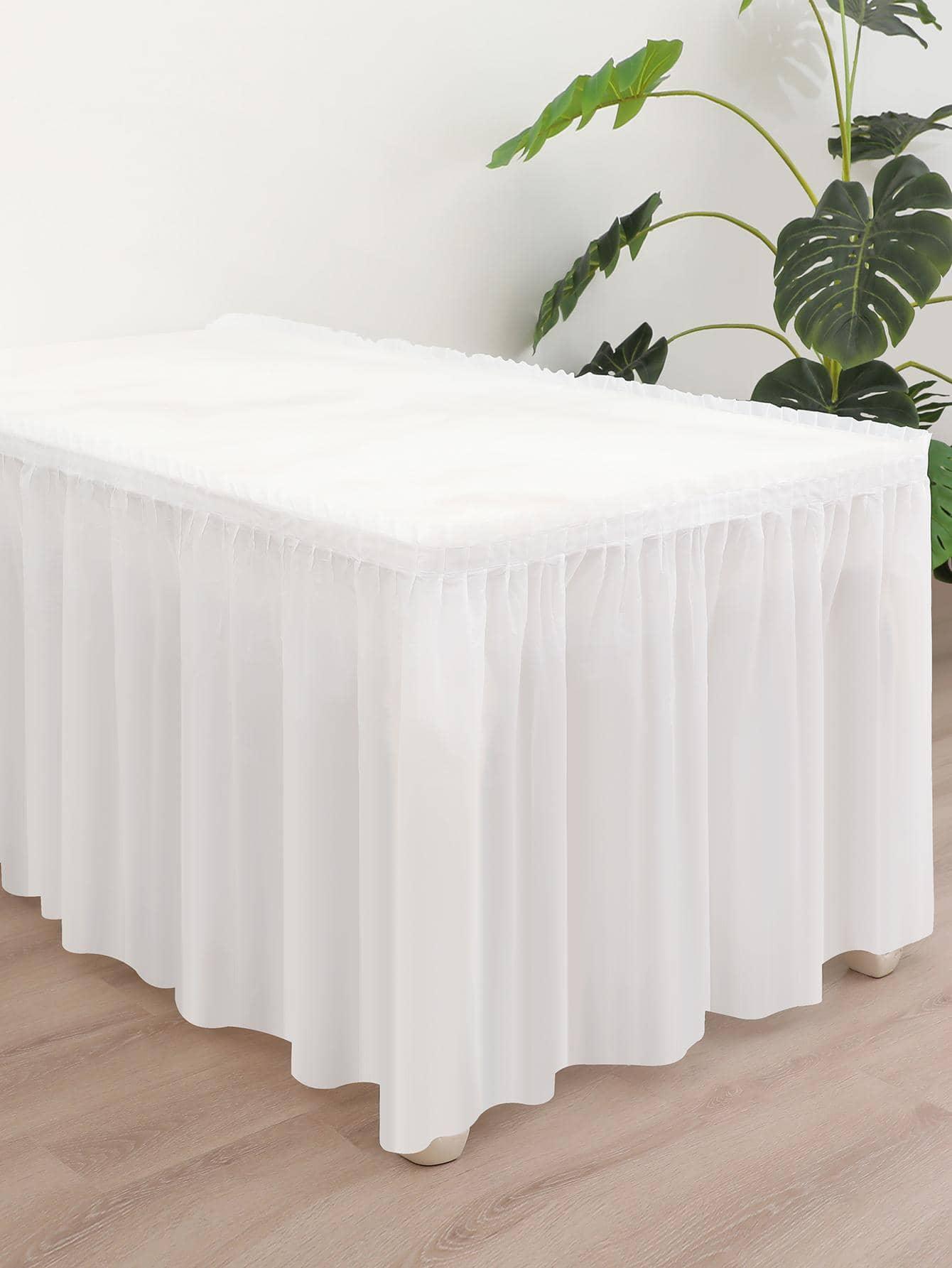 2pcs Solid Color Disposable Table Cover, Modern PEVA White Disposable Tablecloth For Kitchen - Lasercutwraps Shop