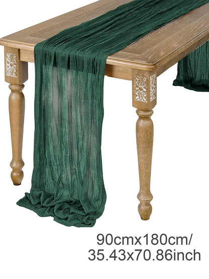 1pc 90*180cm Khaki Disposable Table Cover, Modern Polyester Ruched Disposable Tablecloth For Party - Lasercutwraps Shop