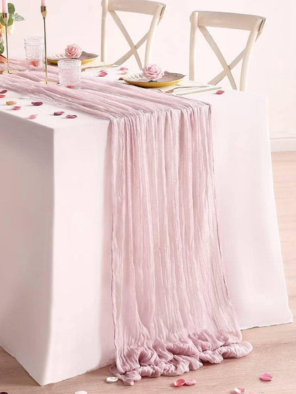 1pc 90*180cm Khaki Disposable Table Cover, Modern Polyester Ruched Disposable Tablecloth For Party - Lasercutwraps Shop