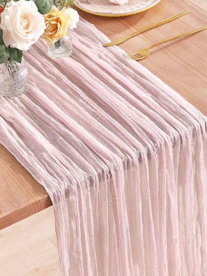 1pc 90*180cm Khaki Disposable Table Cover, Modern Polyester Ruched Disposable Tablecloth For Party - Lasercutwraps Shop