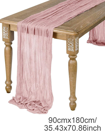 1pc 90*180cm Khaki Disposable Table Cover, Modern Polyester Ruched Disposable Tablecloth For Party - Lasercutwraps Shop