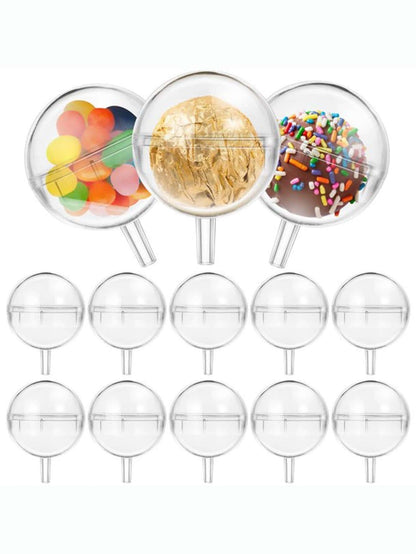 10pcs Transparent Round Acrylic Cover&10pcs skewer, Valentine's Day Flower Bouquet DIY Material, Flower Wrapping - Lasercutwraps Shop