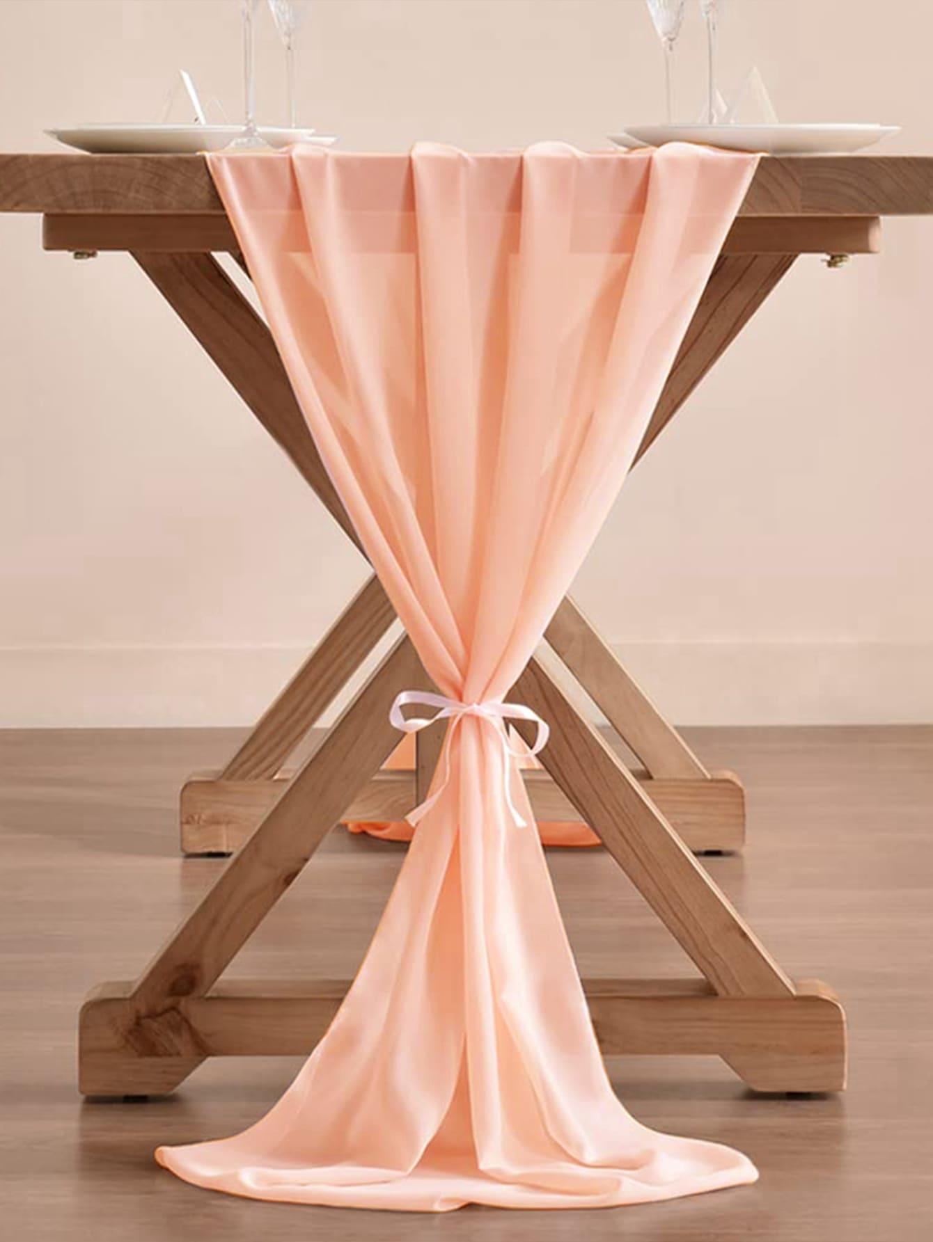 1pc Pink Disposable Table Cover, Minimalist Fiber Disposable Tablecloth For Party - Lasercutwraps Shop