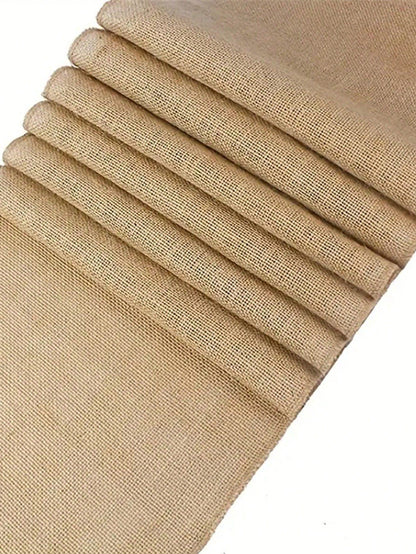 30*500cm Natural Jute Table Runner, Rustic Style Wedding Birthday Party Decor, Natural Jute Color - Lasercutwraps Shop