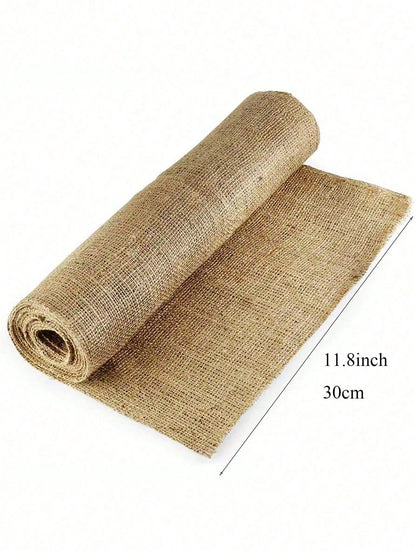 30*500cm Natural Jute Table Runner, Rustic Style Wedding Birthday Party Decor, Natural Jute Color - Lasercutwraps Shop