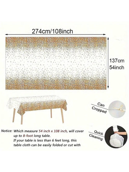 54*108 Inch Colorful Candy Party Tablecloth, Rectangle Waterproof Stain Resistant Decorative Table Cover For Christmas, New Year, Birthday Parties And Gatherings, Party Supplies - Lasercutwraps Shop