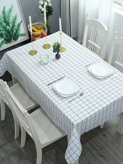 1pc Peva Waterproof, Oil-proof & Heat-resistant Tablecloth, Printed Disposable Table Cover For Dining Table, Tea Table, And Coffee Table - Lasercutwraps Shop