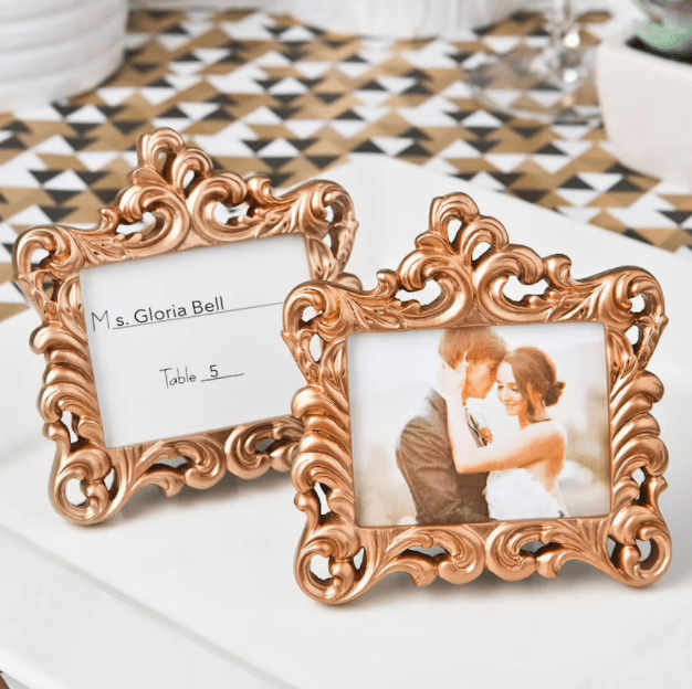 2pcs Rose Gold Place Card Frame - Baroque Style Photo Frame Place Card Holder Small Picture Frame - Lasercutwraps Shop