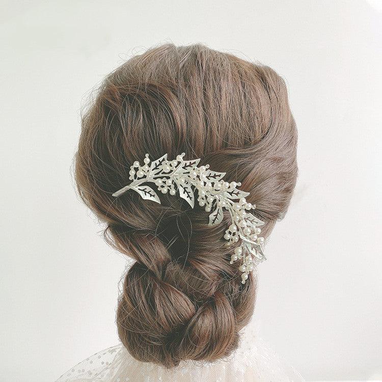 White Bridal Hair Vine Piece,Bridal Hair Accessories - Lasercutwraps Shop