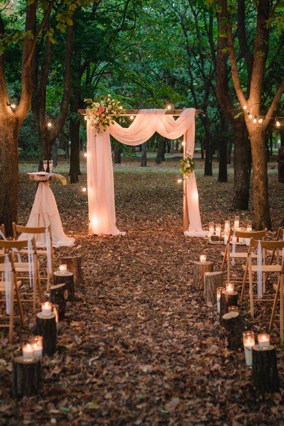 Wedding Arch Decorations 2 Panels 6 Yards White and Light Peach Chiffon Arch Drapes for Wedding Ceremony - Lasercutwraps Shop