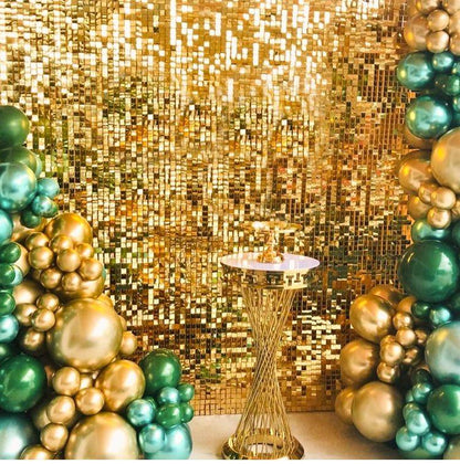 2 Pack Party Glitter Curtain Backdrop Decorations Silver Rose Gold Laser Party Curtain for Birthday Wedding Party Background - Lasercutwraps Shop