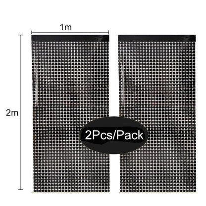 2 Pack Party Glitter Curtain Backdrop Decorations Silver Rose Gold Laser Party Curtain for Birthday Wedding Party Background - Lasercutwraps Shop