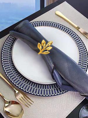 Set of 20 Leaf Napkin Rings Metal Gold Napkin Holder Table Napkin Rings for Dinning Table Parties Everyday - Lasercutwraps Shop