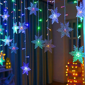 Snowflake String Lights Battery Operated Waterproof LED Fairy Lights for Xmas Garden - Lasercutwraps Shop