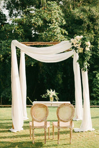 Ivory Wedding Arch Drapes for Wedding Ceremony and Reception - Lasercutwraps Shop