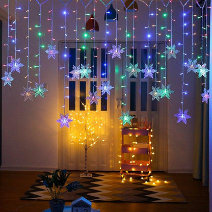 Snowflake String Lights Battery Operated Waterproof LED Fairy Lights for Xmas Garden - Lasercutwraps Shop