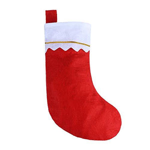 12pcs Red Felt Christmas Stockings 15" Party Favors Stockings for Xmas Decoration - Lasercutwraps Shop