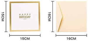 Foil Cake 3D Greeting Card Happy Birthday Handmade Birthday Gift Cute Birthday Card - Lasercutwraps Shop