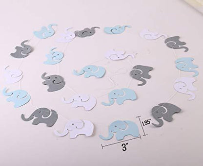 Boy baby shower decoration with Banners Elephant Garland and Paper Lantern - Lasercutwraps Shop