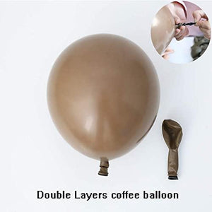 140Pcs Coffee Brown Balloon Arch Kit for Baby Shower Birthday Decorations - Lasercutwraps Shop