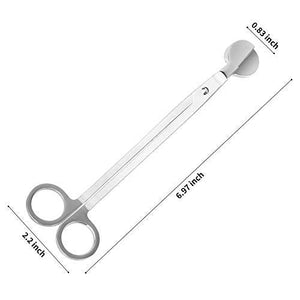 Candle Wick Trimmer, Polished Stainless Steel Wick Clipper Cutter, Scissors, Reaches Deep Into Candles to Cut Spent Wicks, Allow Cleaner Burn and Prevent Soot Buildup - Lasercutwraps Shop