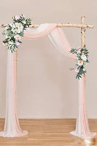 2pcs Wedding Arch Flowers Artificial Flower Swag Pink Floral Swag for Wedding Decor - Lasercutwraps Shop