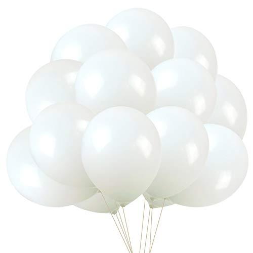 White Balloons Latex Party Balloons, 50 pack 12 Inches Helium balloons for Wedding Birthday Party Decorations - Lasercutwraps Shop