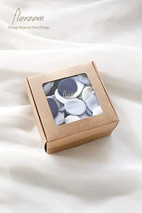 300pcs Silk Rose Petals Dusty Blue Navy Flower Petals for Wedding Flower Girl Basket - Lasercutwraps Shop